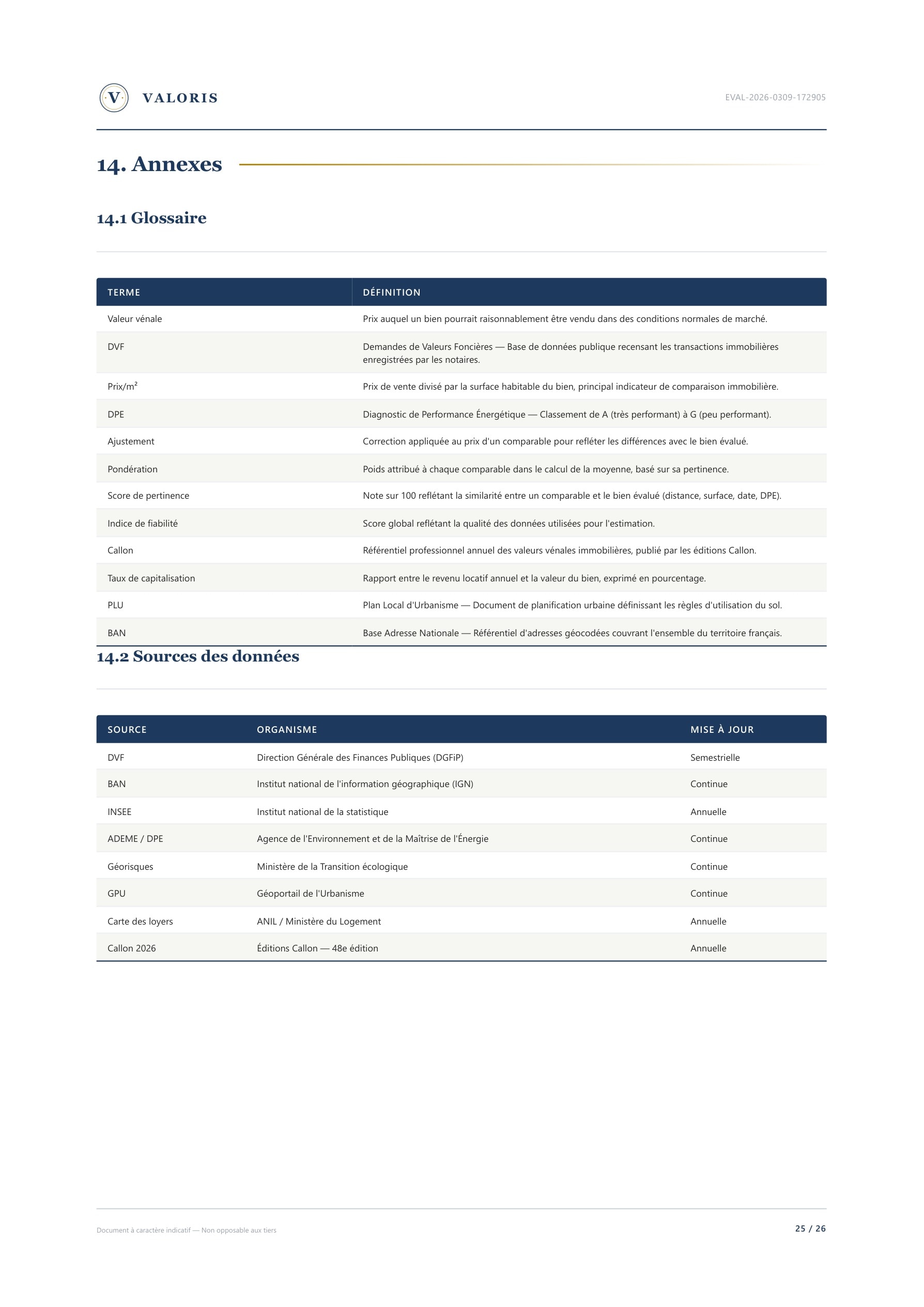 Page 26 — Annexes — Glossaire