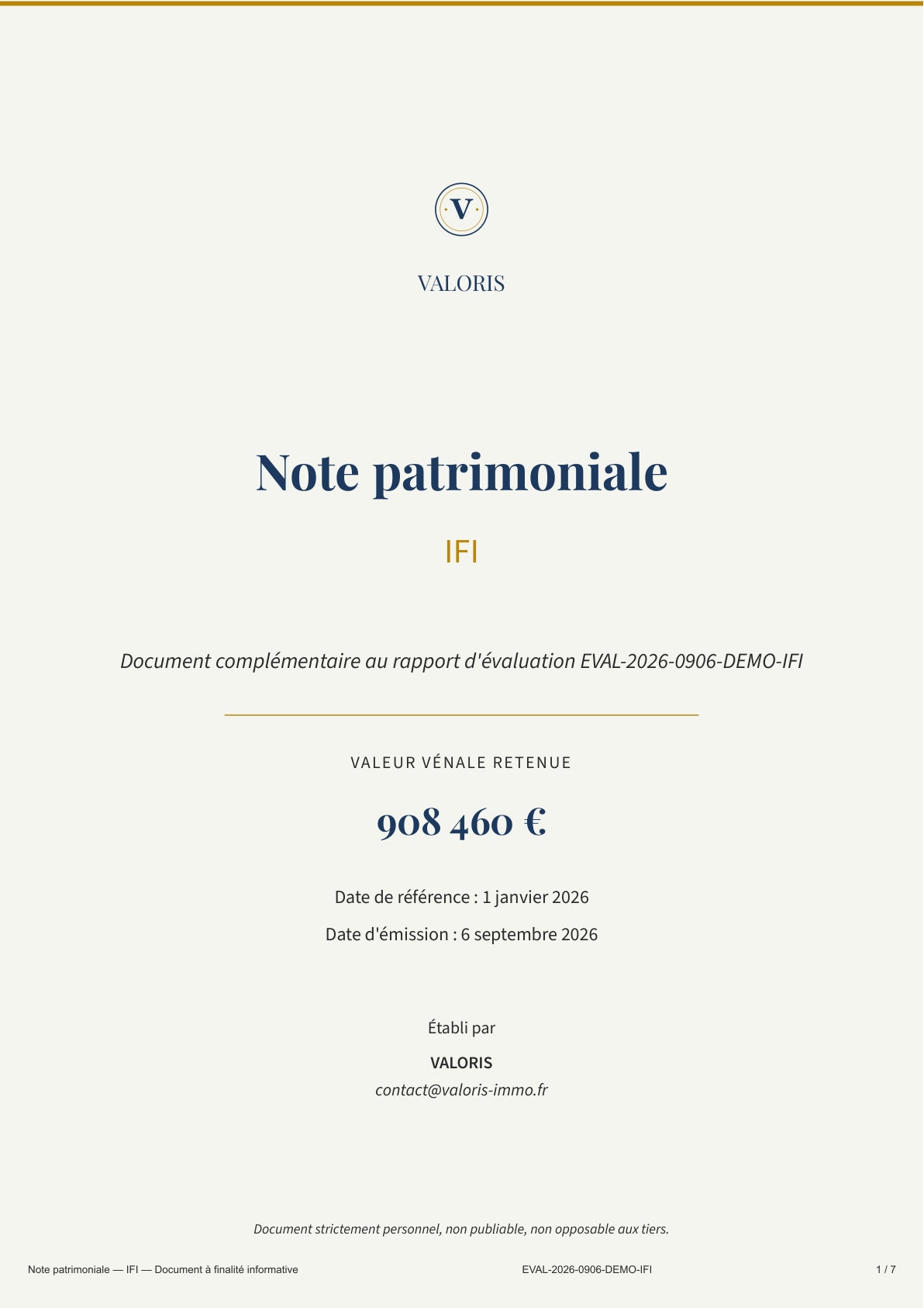 Page 1 — Page de garde