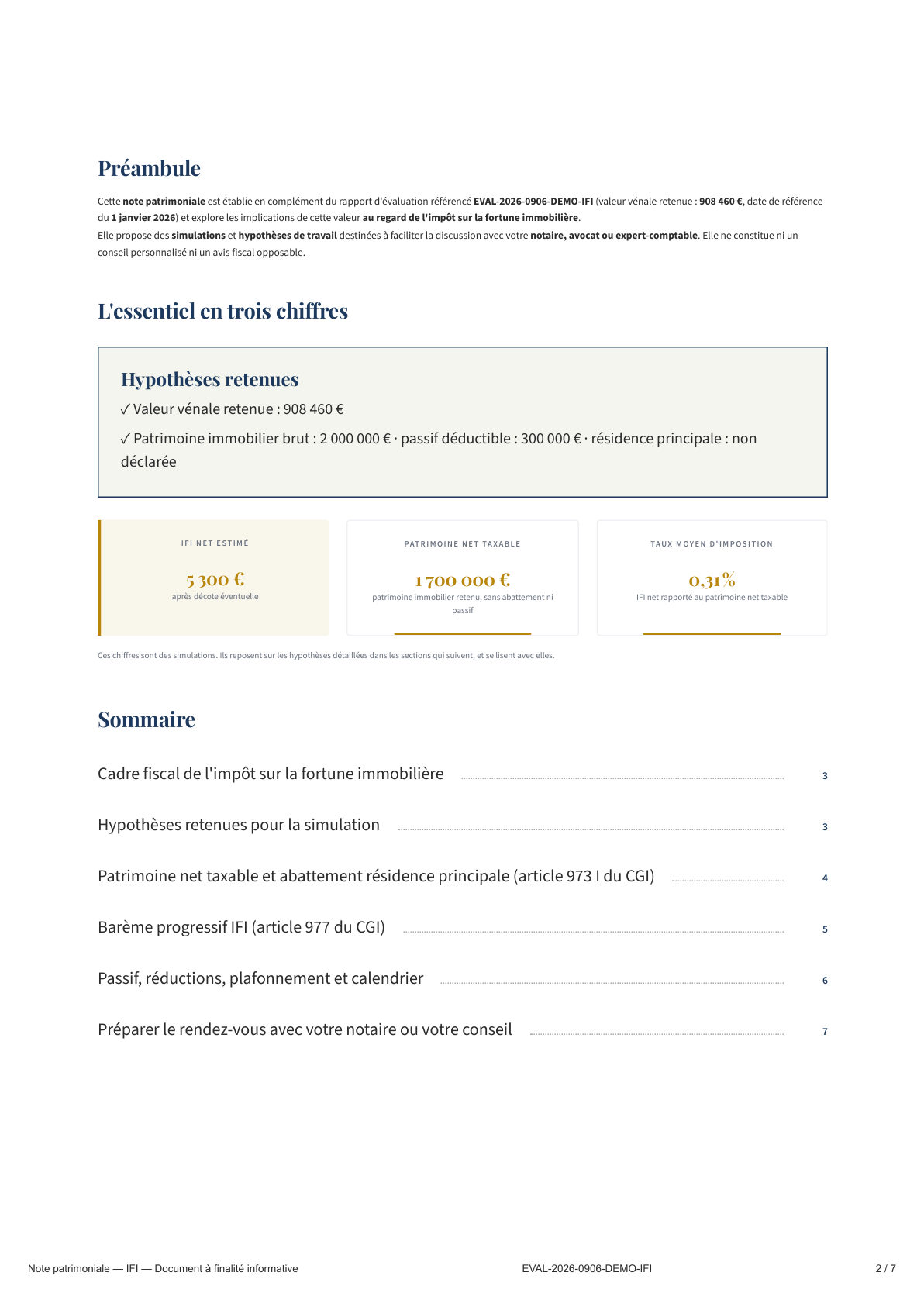 Page 2 — Préambule et synthèse
