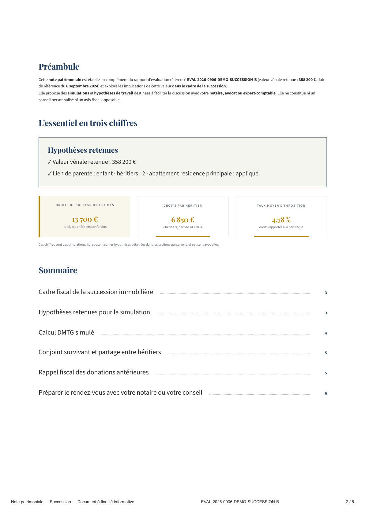 Page 2 — Préambule et synthèse