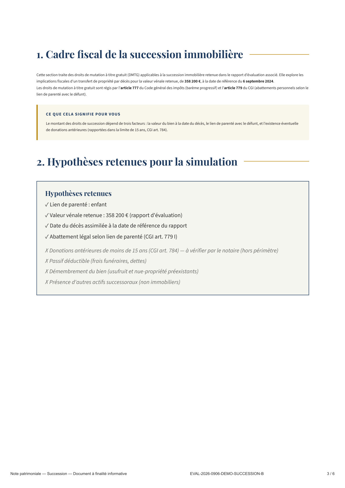 Page 3 — Cadre fiscal et hypothèses retenues