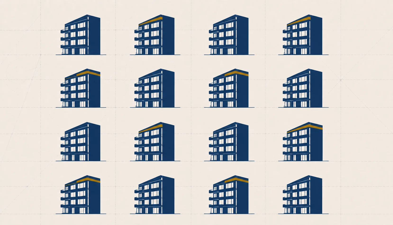 Motif architectural répété illustrant les questions fréquentes sur l'investissement locatif
