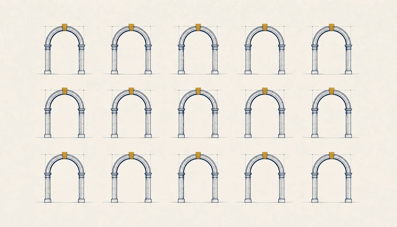 Motif architectural répété illustrant les questions fréquentes sur l'estimation pour succession